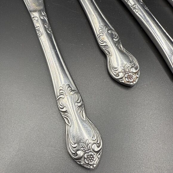 Easterling Valhalla Dinner Butter Knife Stainless Vintage Korea Set of 5 1950s - Picture 4 of 5